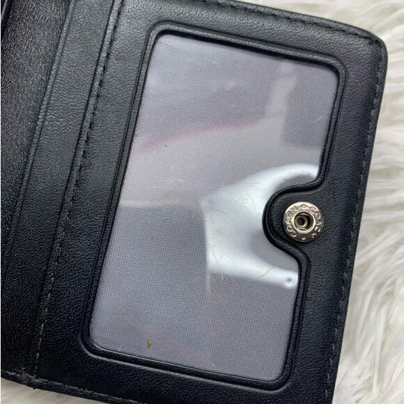 COACH Black Signature Canvas Card Holder - Picture 5 of 9